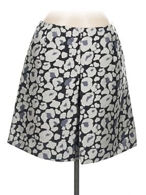 Whistles Wool/Silk Leopard Print Skirt